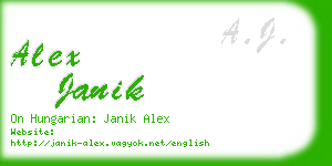 alex janik business card